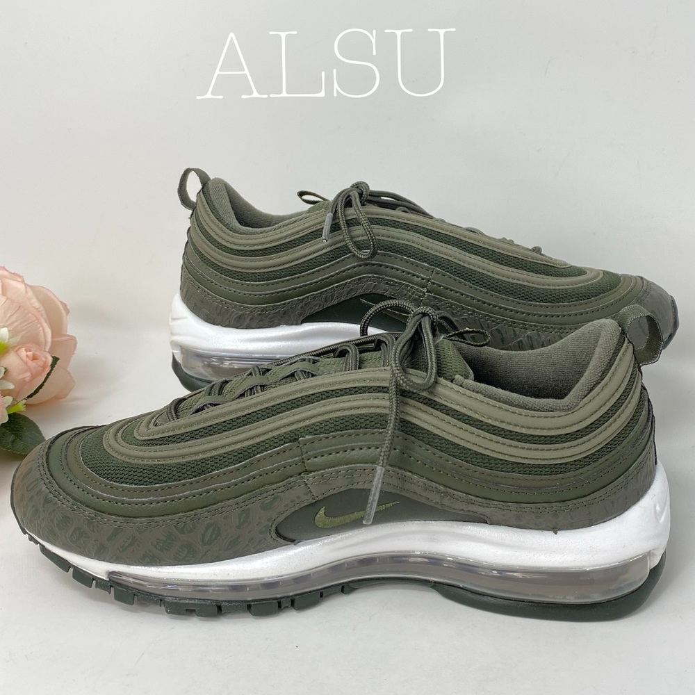 Nike Air Max 97 LX Cargo Khaki Leather W AUTHENTIC - Picture 2 of 8